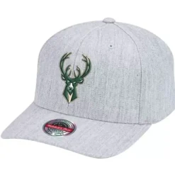 Mitchell & Ness Snapback-Team Heather Classic Red Snapback Milwaukee Bucks