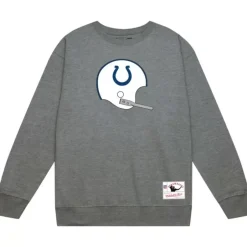 Men Mitchell & Ness Hoodies & Sweatshirts-Team Helmet Crew Indianapolis Colts