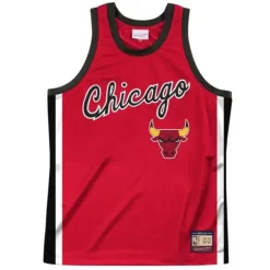Men Mitchell & Ness T-Shirts & Tops-Team Heritage Tank Chicago Bulls 1975-84