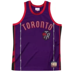 Men Mitchell & Ness T-Shirts & Tops-Team Heritage Tank Toronto Raptors 1995-06