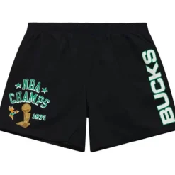 Men Mitchell & Ness Shorts-Team Heritage Woven Short Milwaukee Bucks