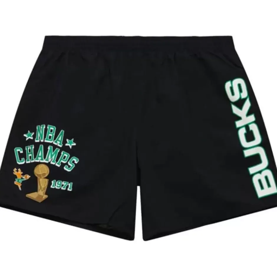 Men Mitchell & Ness Shorts-Team Heritage Woven Short Milwaukee Bucks