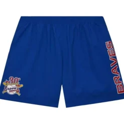 Men Mitchell & Ness Shorts-Team Heritage Woven Short Atlanta Braves