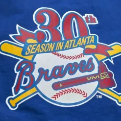 Men Mitchell & Ness Shorts-Team Heritage Woven Short Atlanta Braves