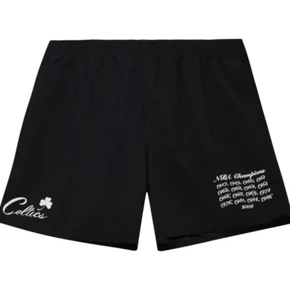 Men Mitchell & Ness Shorts-Team Heritage Woven Short Boston Celtics