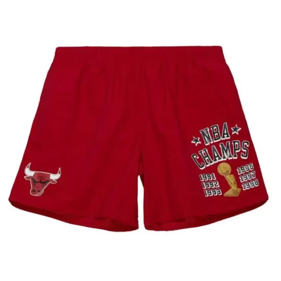 Men Mitchell & Ness Shorts-Team Heritage Woven Short Chicago Bulls