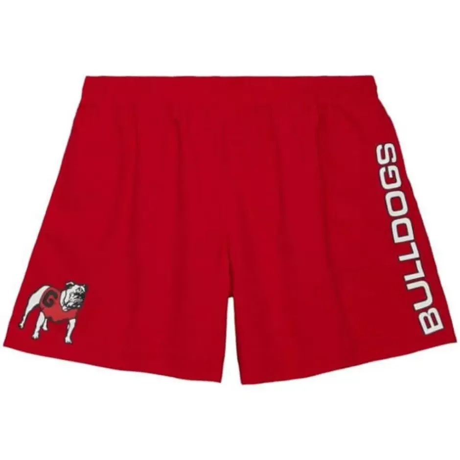 Men Mitchell & Ness Shorts-Team Heritage Woven Shorts University Of Georgia