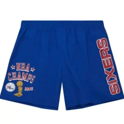 Men Mitchell & Ness Shorts-Team Heritage Woven Short Philadelphia 76Ers