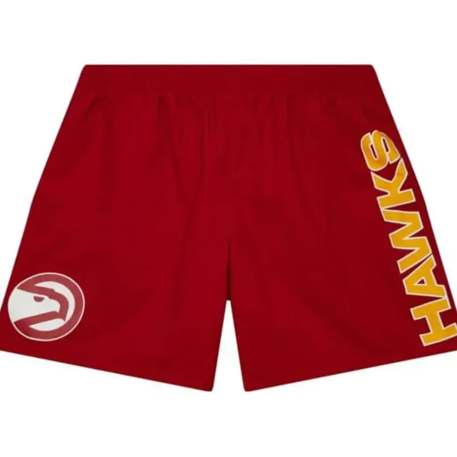 Men Mitchell & Ness Shorts-Team Heritage Woven Short Atlanta Hawks