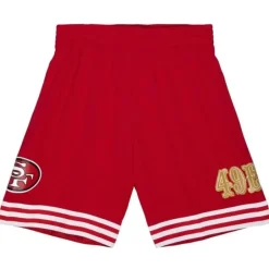 Men Mitchell & Ness Shorts-Team Id Mesh Shorts San Francisco 49Ers