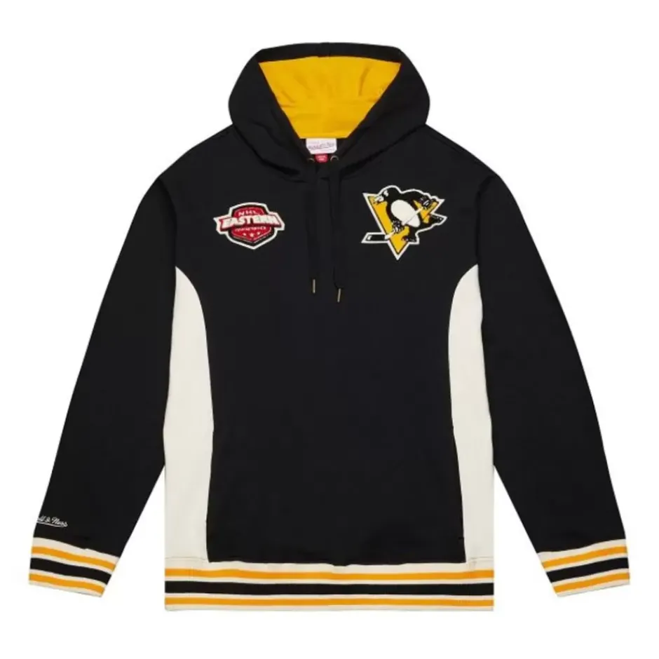 Men Mitchell & Ness Hoodies & Sweatshirts-Team Legacy French Terry Hoodie Pittsburgh Penguins