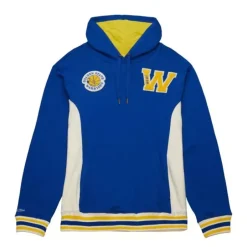 Men Mitchell & Ness Hoodies & Sweatshirts-Team Legacy French Terry Hoodie Golden State Warriors