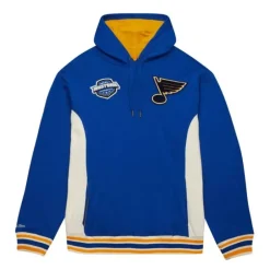 Men Mitchell & Ness Hoodies & Sweatshirts-Team Legacy French Terry Hoodie St. Louis Blues