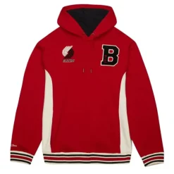 Men Mitchell & Ness Hoodies & Sweatshirts-Team Legacy French Terry Hoodie Portland Trail Blazers