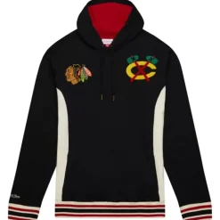 Men Mitchell & Ness Hoodies & Sweatshirts-Team Legacy French Terry Hoodie Chicago Blackhawks