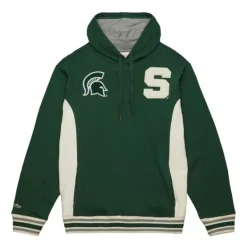 Men Mitchell & Ness Hoodies & Sweatshirts-Team Legacy French Terry Hoodie Michigan State University