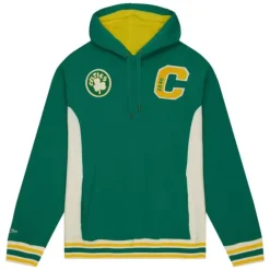 Men Mitchell & Ness Hoodies & Sweatshirts-Team Legacy French Terry Hoodie Boston Celtics