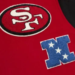 Men Mitchell & Ness Jackets & Outerwear-Team Legacy Varsity Jacket San Francisco 49Ers