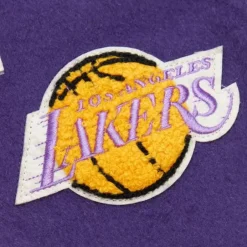 Men Mitchell & Ness Jackets & Outerwear-Team Legacy Varsity Jacket Los Angeles Lakers