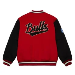 Men Mitchell & Ness Jackets & Outerwear-Team Legacy Varsity Jacket Chicago Bulls