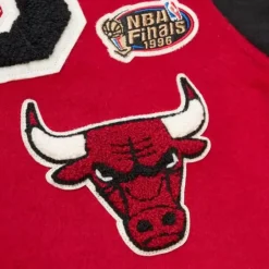 Men Mitchell & Ness Jackets & Outerwear-Team Legacy Varsity Jacket Chicago Bulls