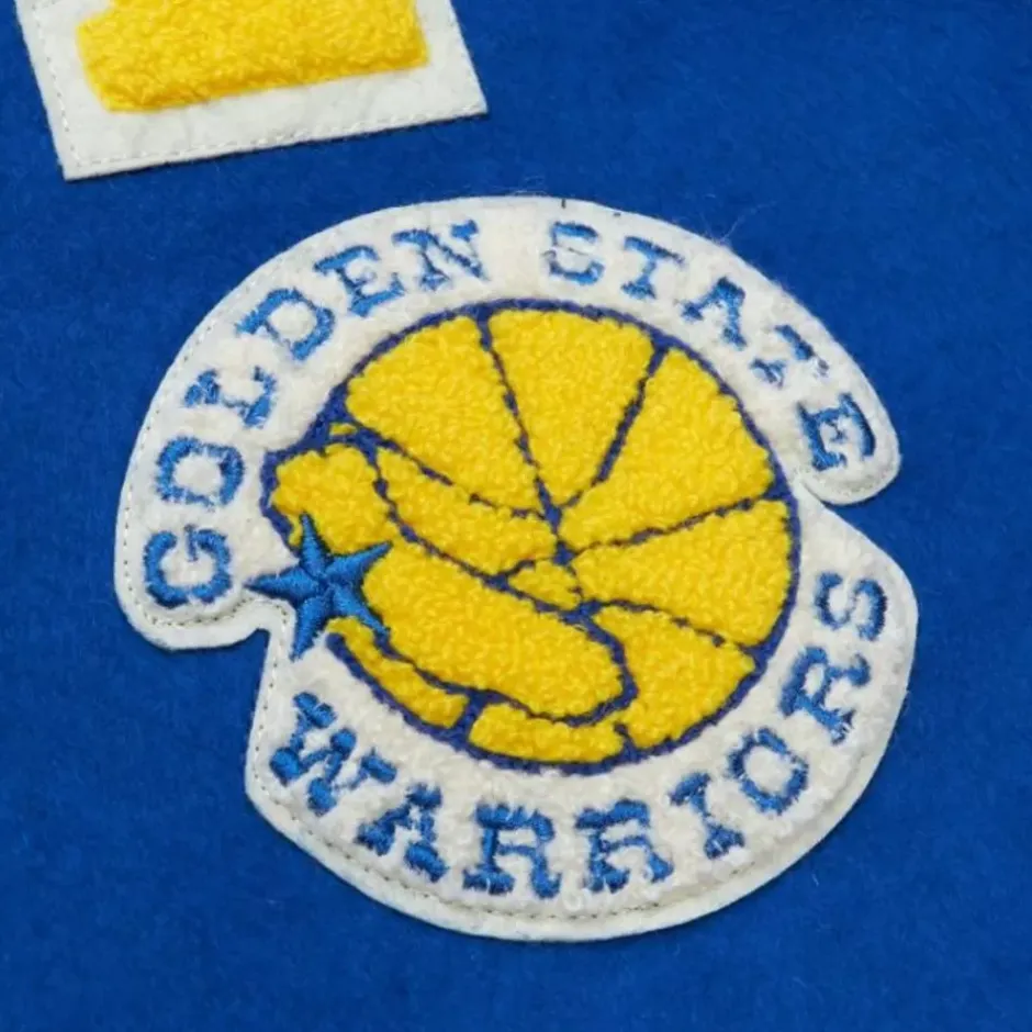 Men Mitchell & Ness Jackets & Outerwear-Team Legacy Varsity Jacket Golden State Warriors
