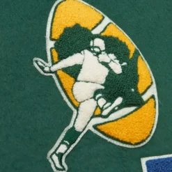 Men Mitchell & Ness Jackets & Outerwear-Team Legacy Varsity Jacket Green Bay Packers