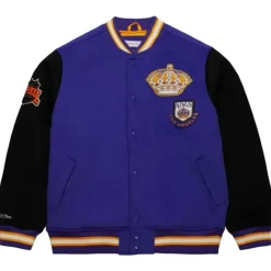 Men Mitchell & Ness Jackets & Outerwear-Team Legacy Varsity Jacket Los Angeles Kings
