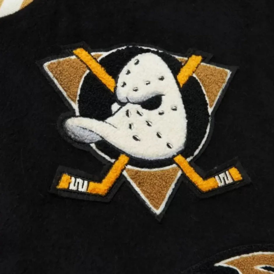 Men Mitchell & Ness Jackets & Outerwear-Team Legacy Varsity Jacket Anaheim Ducks