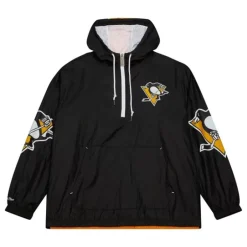 Men Mitchell & Ness Jackets & Outerwear-Team Og 2.0 Anorak Windbreaker Pittsburgh Penguins