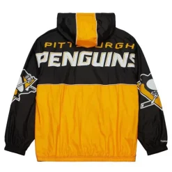 Men Mitchell & Ness Jackets & Outerwear-Team Og 2.0 Anorak Windbreaker Pittsburgh Penguins