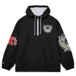 Men Mitchell & Ness Jackets & Outerwear-Team Og 2.0 Anorak Windbreaker Oakland Raiders