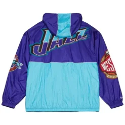 Men Mitchell & Ness Jackets & Outerwear-Team Og 2.0 Anorak Windbreaker Utah Jazz
