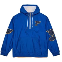 Men Mitchell & Ness Jackets & Outerwear-Team Og 2.0 Anorak Windbreaker St. Louis Blues
