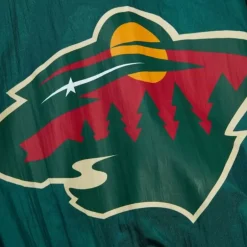 Men Mitchell & Ness Jackets & Outerwear-Team Og 2.0 Anorak Windbreaker Minnesota Wild