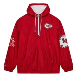 Men Mitchell & Ness Jackets & Outerwear-Team Og 2.0 Anorak Windbreaker Kansas City Chiefs