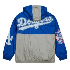 Men Mitchell & Ness Jackets & Outerwear-Team Og 2.0 Anorak Windbreaker Los Angeles Dodgers