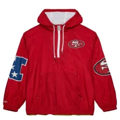 Men Mitchell & Ness Jackets & Outerwear-Team Og 2.0 Anorak Windbreaker San Francisco 49Ers