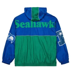Men Mitchell & Ness Jackets & Outerwear-Team Og 2.0 Anorak Windbreaker Seattle Seahawks