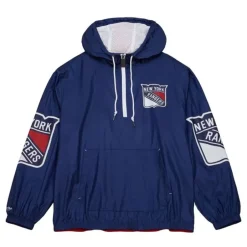 Men Mitchell & Ness Jackets & Outerwear-Team Og 2.0 Anorak Windbreaker New York Rangers