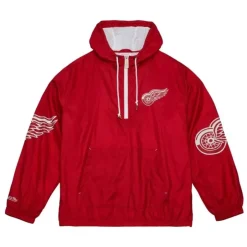 Men Mitchell & Ness Jackets & Outerwear-Team Og 2.0 Anorak Windbreaker Detroit Red Wings