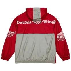 Men Mitchell & Ness Jackets & Outerwear-Team Og 2.0 Anorak Windbreaker Detroit Red Wings