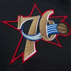 Men Mitchell & Ness Jackets & Outerwear-Team Og 2.0 Lightweight Satin Jacket Philadelphia 76Ers