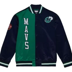 Men Mitchell & Ness Jackets & Outerwear-Team Og 2.0 Lightweight Satin Jacket Dallas Mavericks