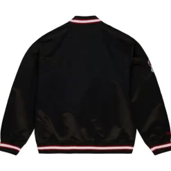 Men Mitchell & Ness Jackets & Outerwear-Team Og 2.0 Lightweight Satin Jacket University Of Georgia