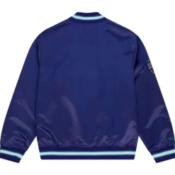 Men Mitchell & Ness Jackets & Outerwear-Team Og 2.0 Lightweight Satin Jacket Charlotte Hornets