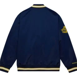 Men Mitchell & Ness Jackets & Outerwear-Team Og 2.0 Lightweight Satin Jacket University Of Michigan