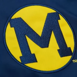 Men Mitchell & Ness Jackets & Outerwear-Team Og 2.0 Lightweight Satin Jacket University Of Michigan