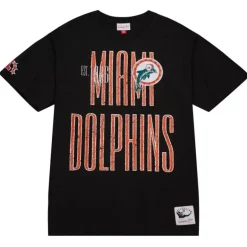 Men Mitchell & Ness T-Shirts & Tops-Team Og 2.0 Ss Tee Miami Dolphins