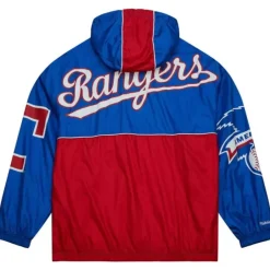 Men Mitchell & Ness Jackets & Outerwear-Team Og Anorak Windbreaker Texas Rangers